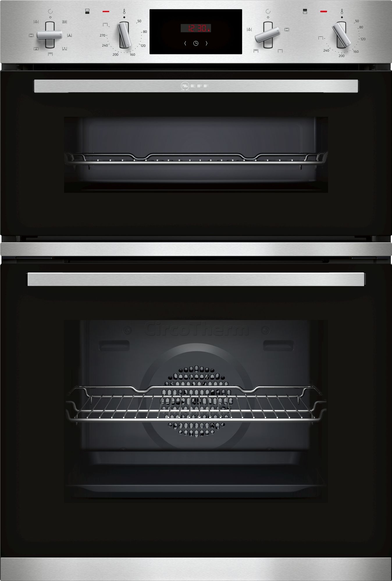 Neff U1GCC0AN0B Built-in Double Oven with CircoTherm-Stainless Steel