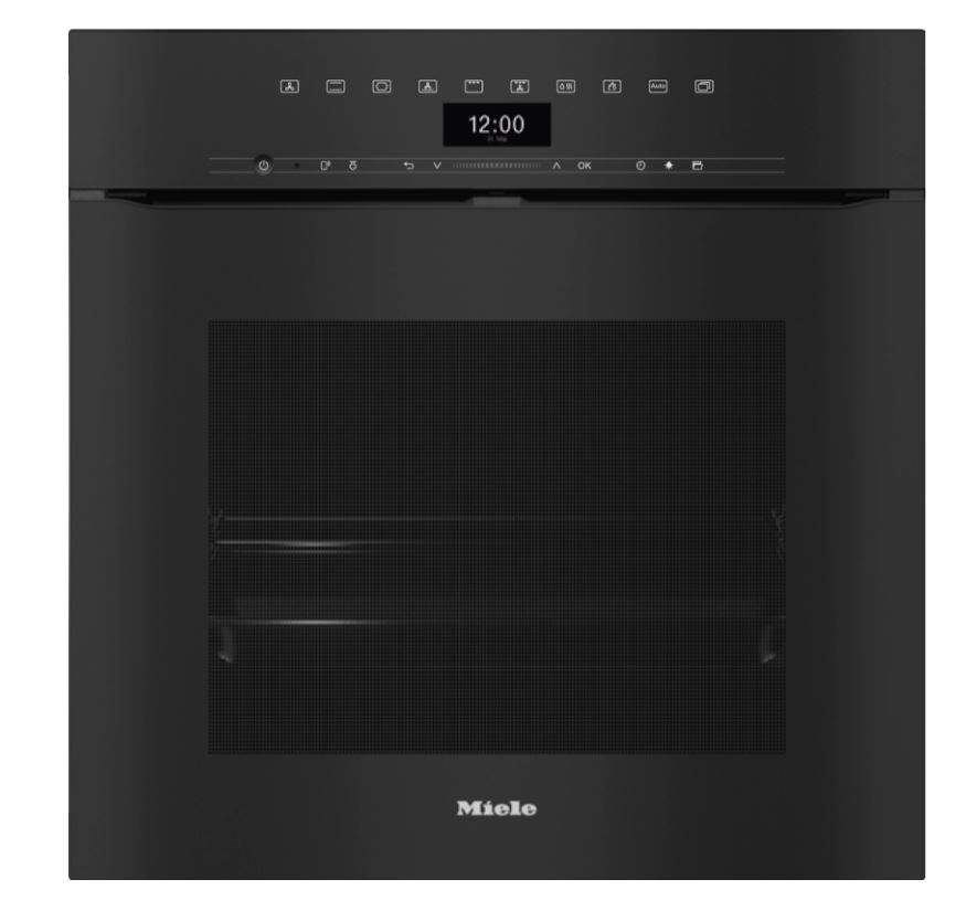 Miele H7464BPXArtLineOBBL 16 Functions Handleless Oven - Obsidian Black