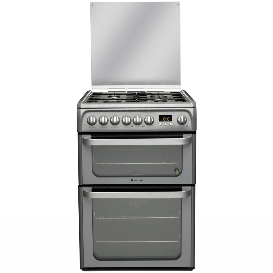 Hotpoint HUD61GS 60cm Dual Fuel Cooker - Graphite