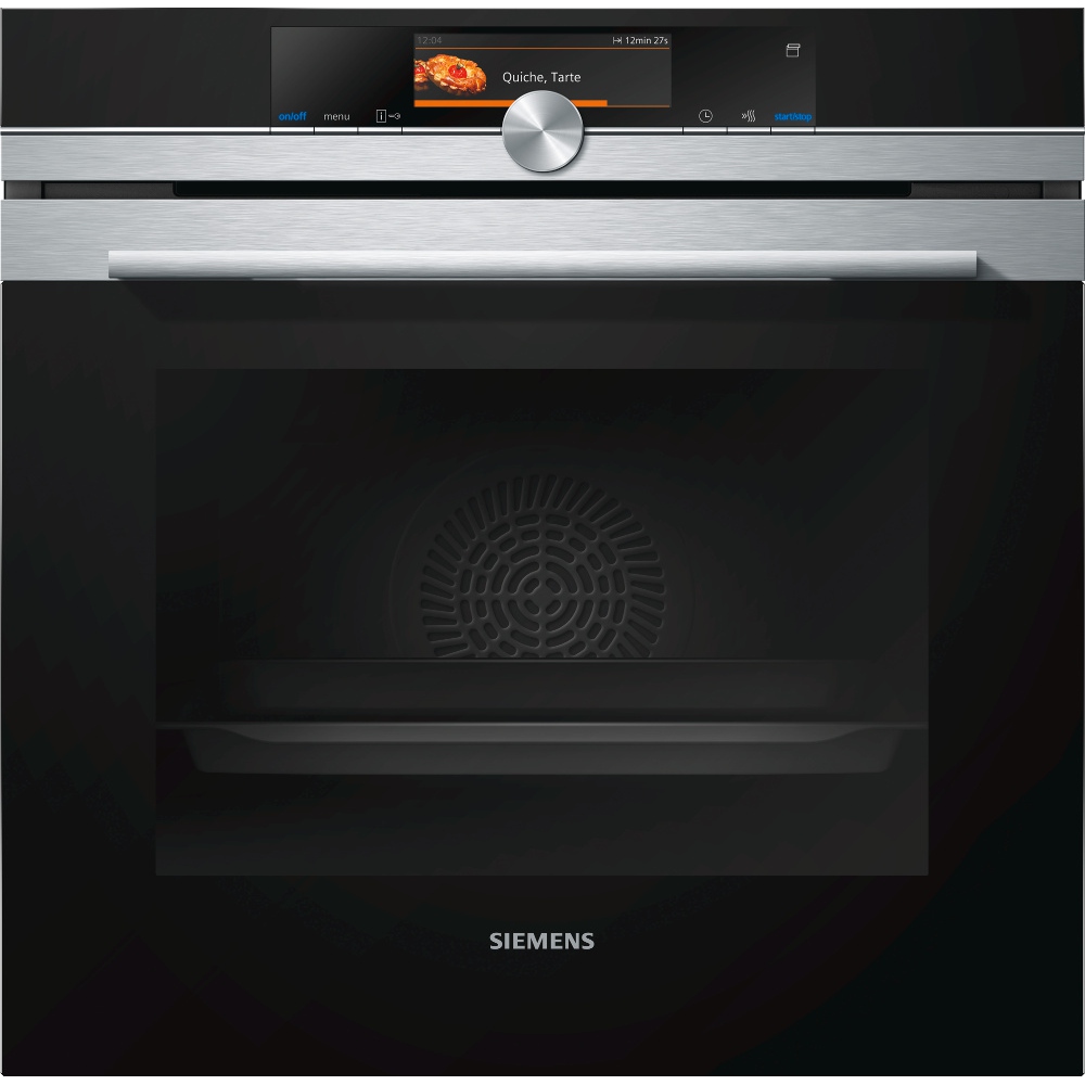 Siemens HR678GES6B Built-in Single Oven with Added Steam Function-Stainless Steel