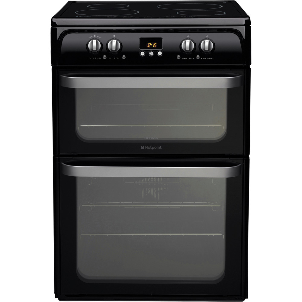 Hotpoint HUI614K 60cm Electric Cooker With Induction Hob - Black 