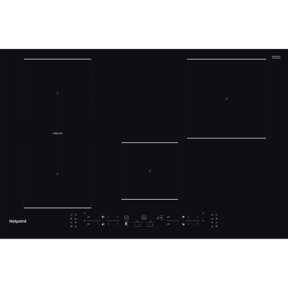 Hotpoint TB3977BBF 77cm Touch Control 4 Zone Induction Hob - Black 