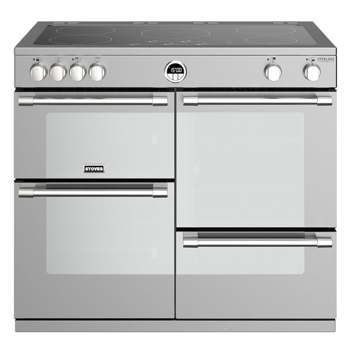 Stoves Sterling Deluxe STRDXS1000EiSS 100cm Electric Induction Range Cooker - Stainless Steel