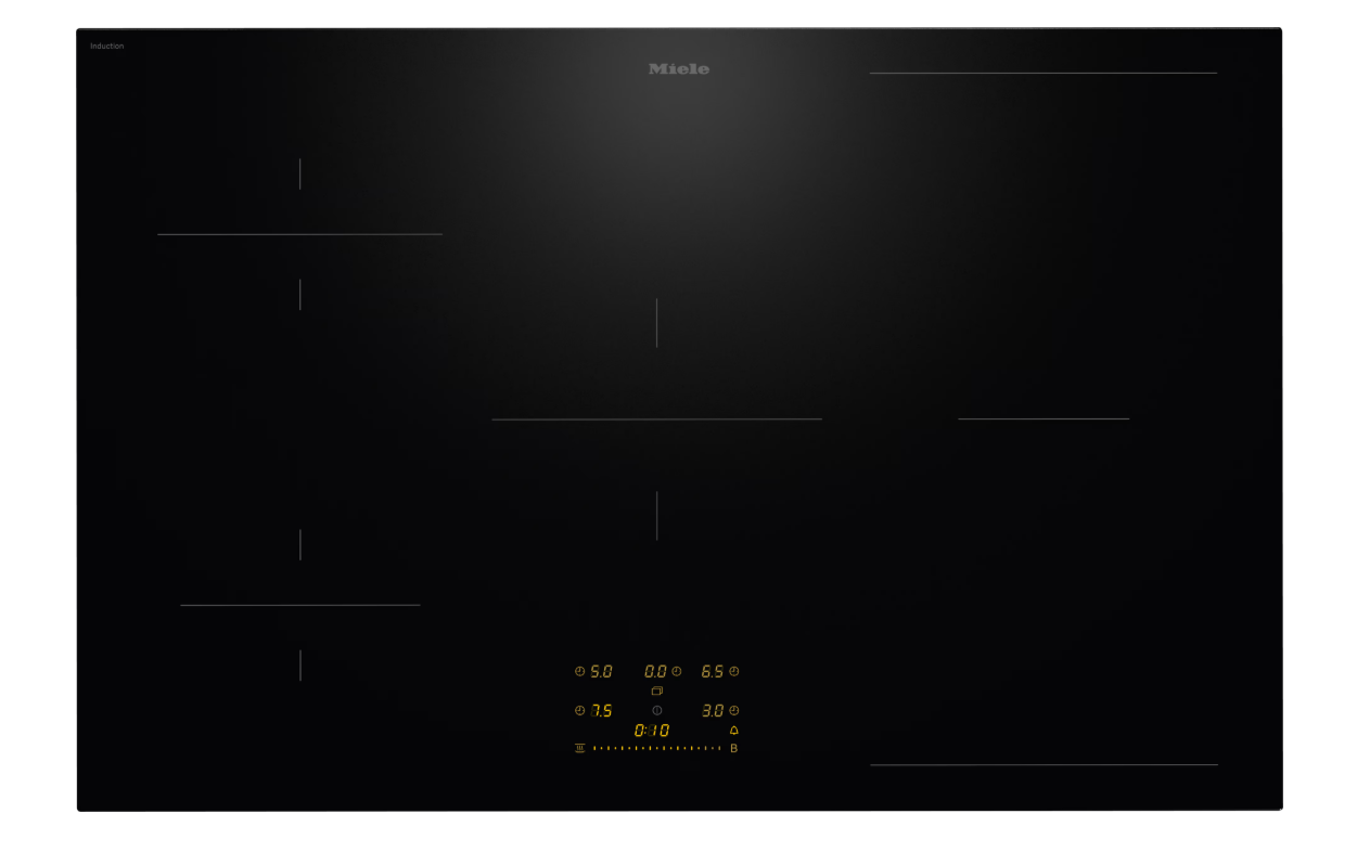 Miele KM 8484 FL (12944670) 51CM Induction hob with onset controls - Black