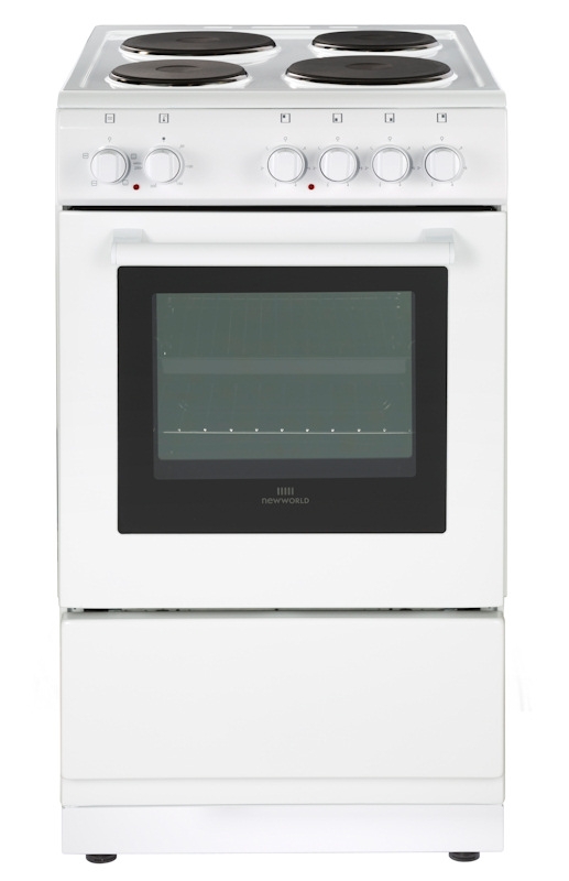 New World NW50ES/WH 50cm Electric Cooker with Single Oven-White