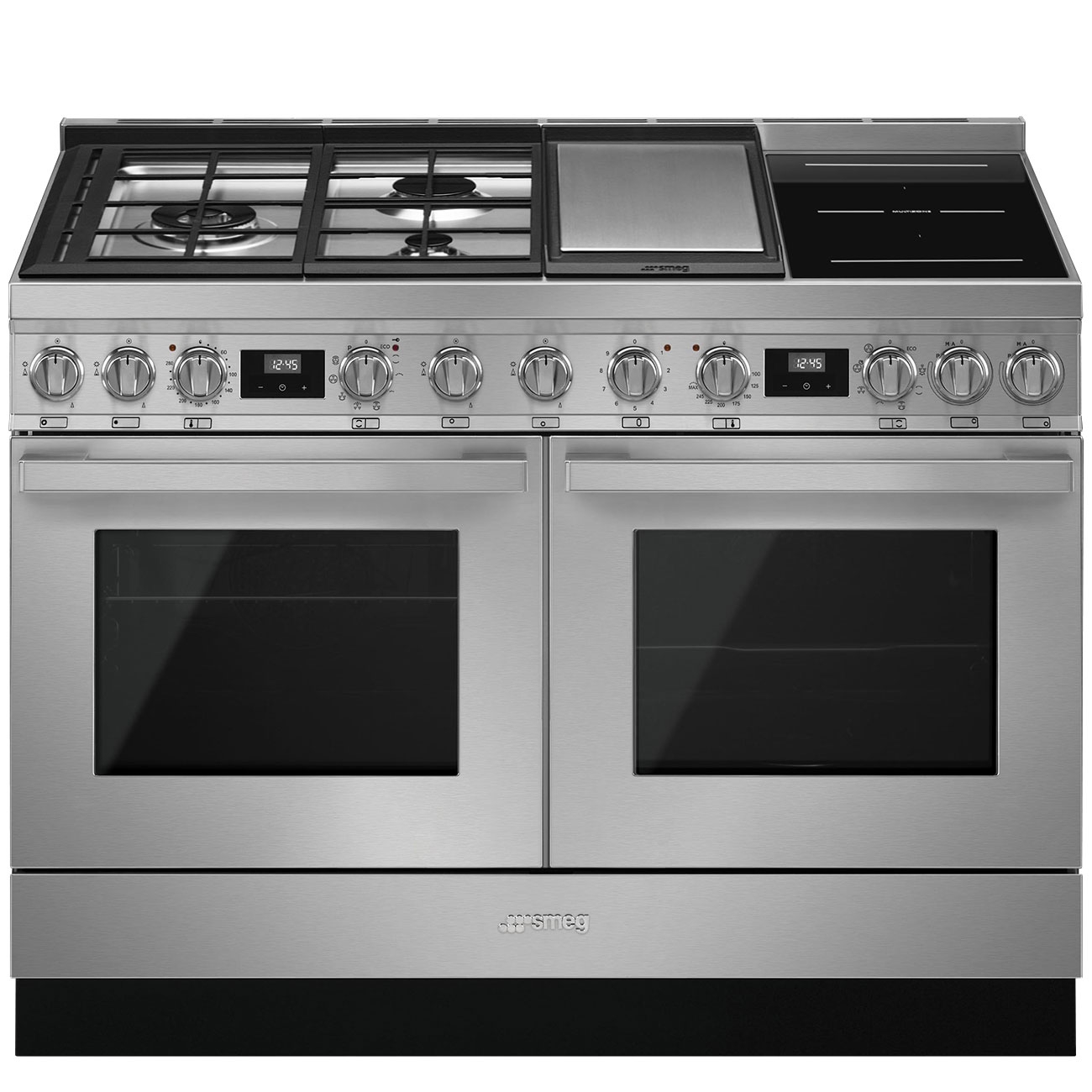 Smeg CPF120IGMPX Portofino 120cm Dual Cavity Cooker With Mixed Fuel Hob-Stainless Steel