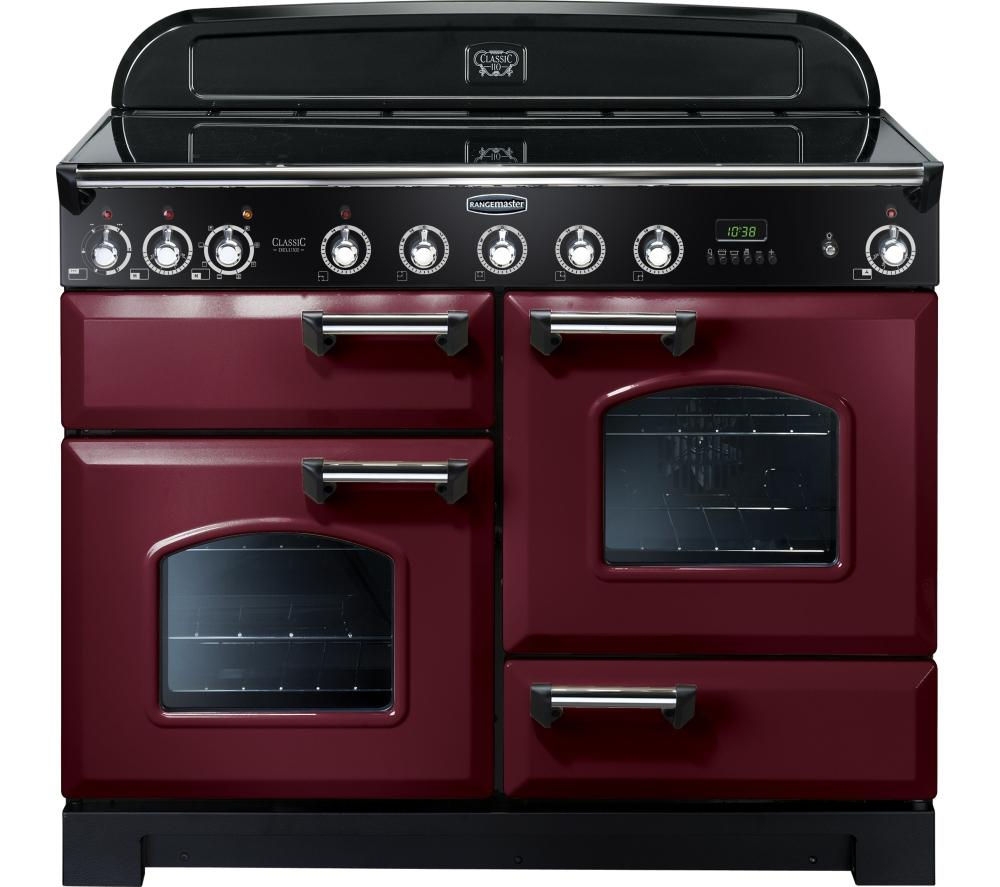 Rangemaster CDL110EICY/C Classic Deluxe Electric Induction 110Cm Range Cooker Cranberry Chrome
