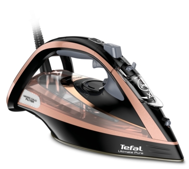 Tefal Ultimate Pure FV9845 Steam Iron-Black and Rose Gold