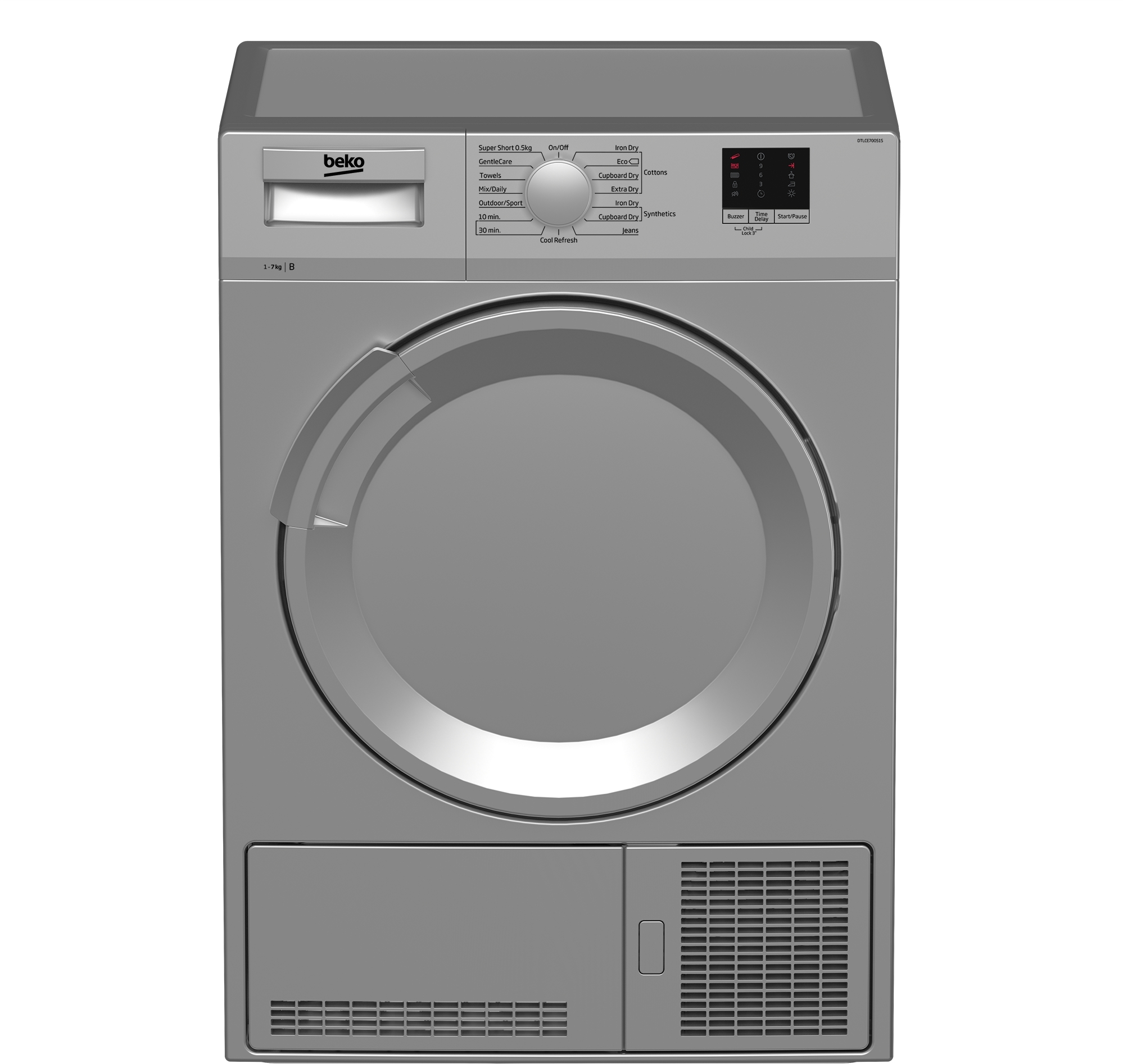 beko-dtlce70051s-freestanding-7kg-condenser-tumble-dryer-silver