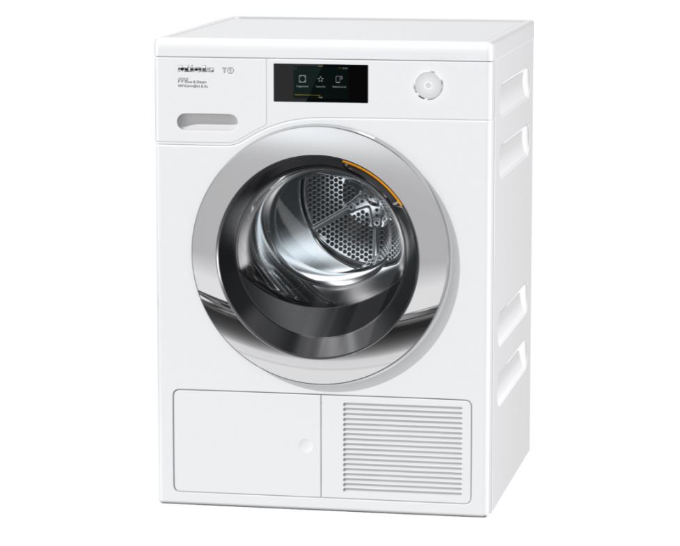 Miele TCR780WP Ecospeed and Steam 9kg Heat-Pump Tumble Dryer - White