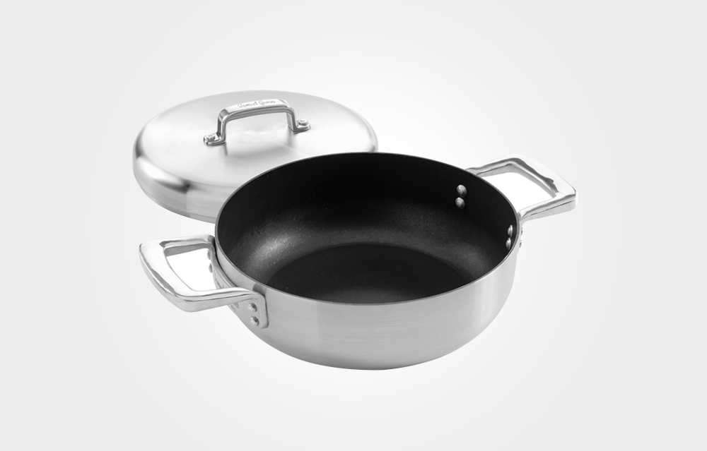 Samuel Groves URB0452D/NS Urban 26cm  Non-Stick Triply Chefs Pan with DomedLid - Stainless Steel