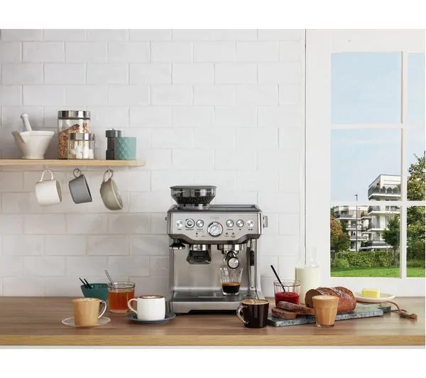 Sage BES875UK Barista Express Bean To Cup Coffee Machine Brushed Stainless Steel Donaghy Bros